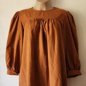 Beautiful moleskin dress sz 3X ginger EUC